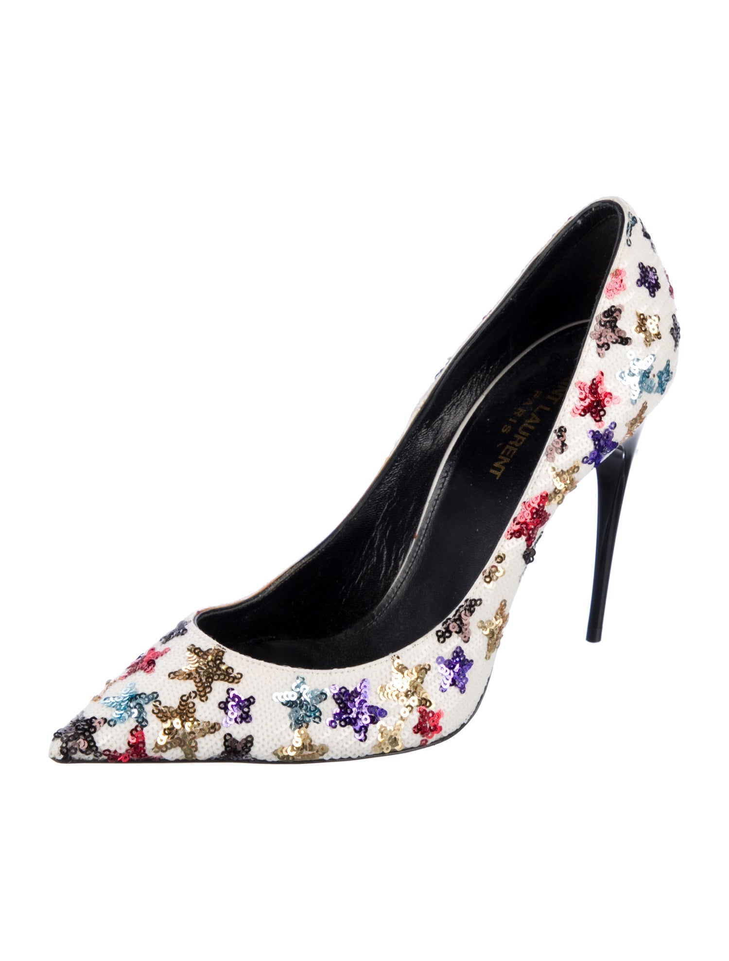 Saint Laurent Sequins Printed Pumps