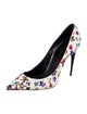 Saint Laurent Sequins Printed Pumps