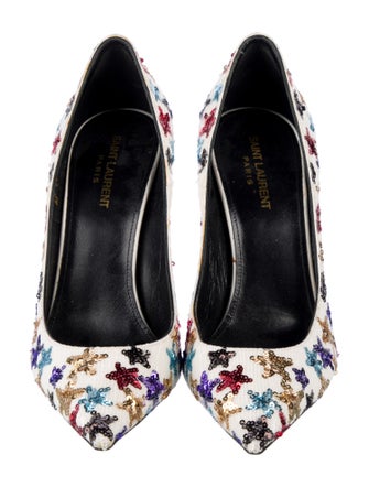 Saint Laurent Sequins Printed Pumps