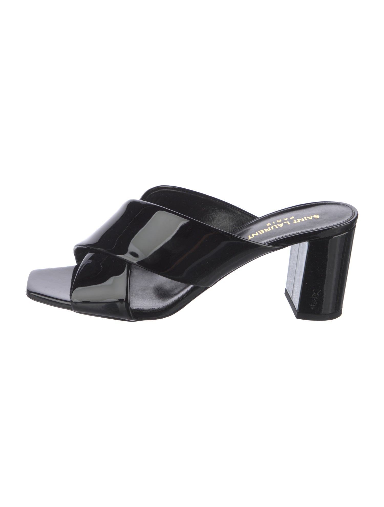 Saint Laurent Patent Leather Slides