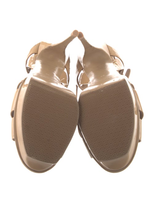 Saint Laurent Patent Leather T-Strap Sandals