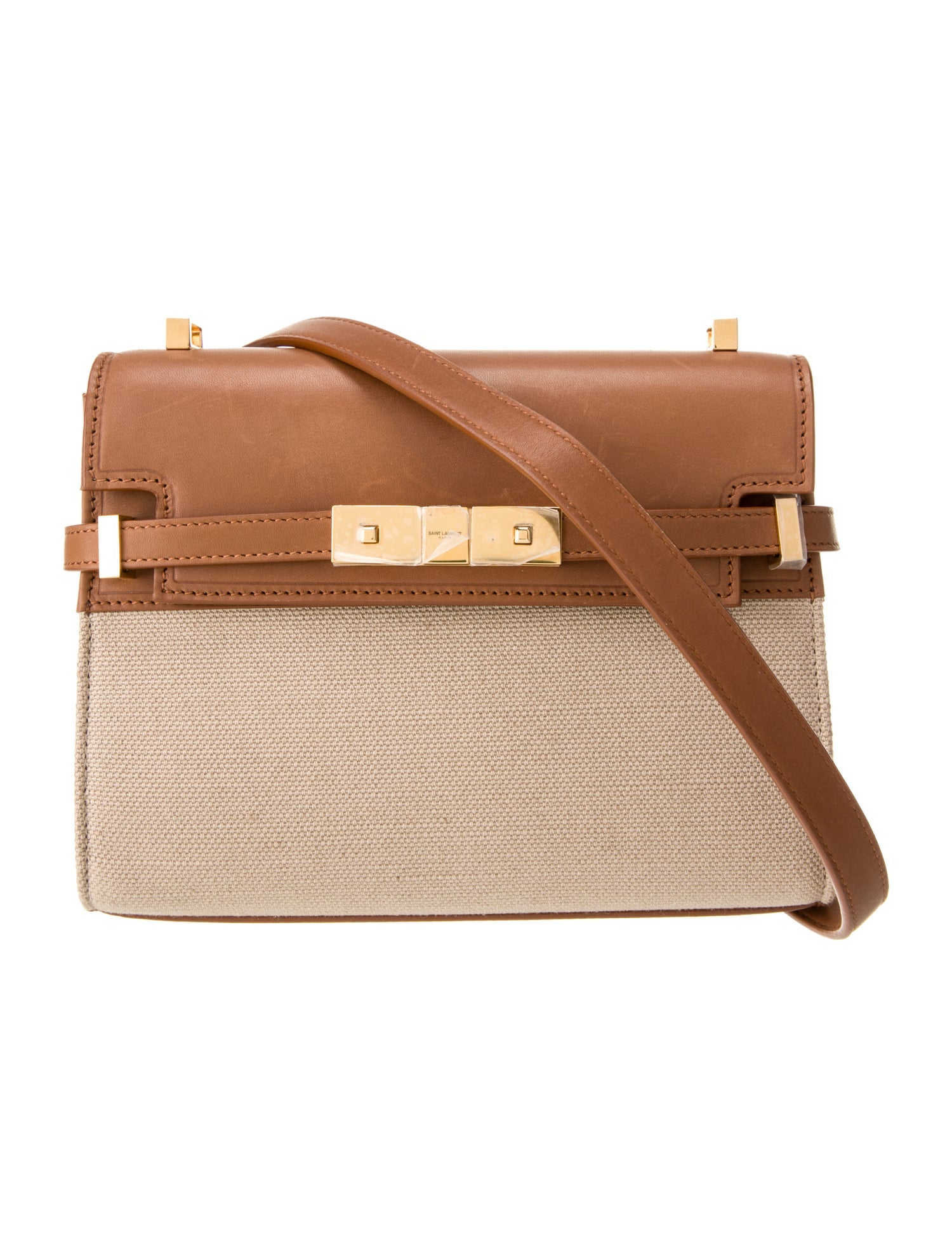 Saint Laurent Canvas Manhattan Mini 2024