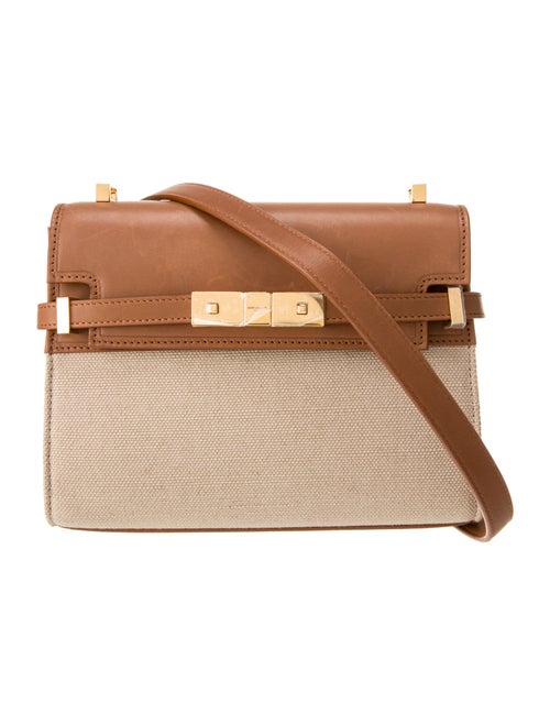 Saint Laurent Canvas Manhattan Mini 2024