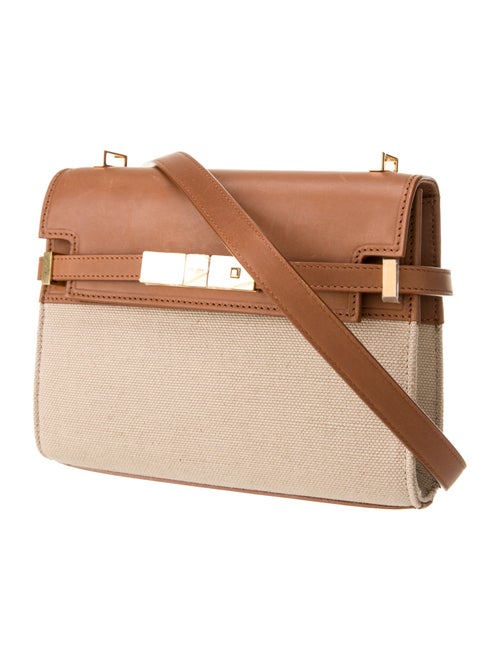 Saint Laurent Canvas Manhattan Mini 2024