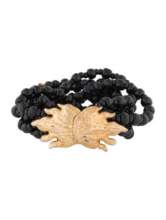 Saint Laurent Beaded Multistrand Link Bracelet