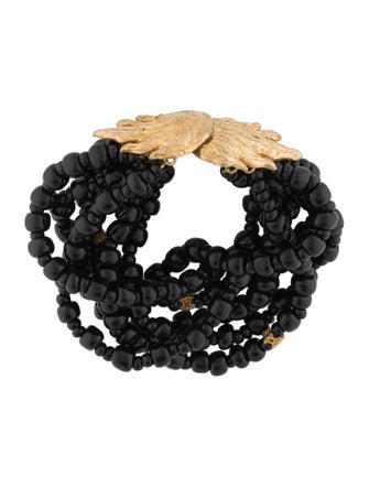 Saint Laurent Beaded Multistrand Link Bracelet