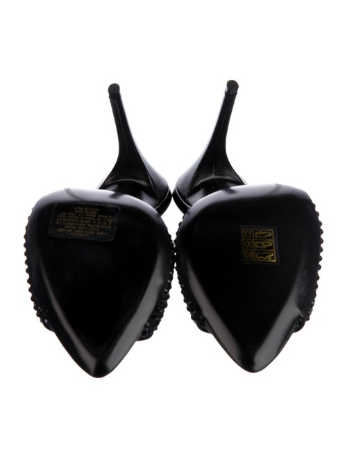 Saint Laurent Mesh Crystal Embellishments Slides