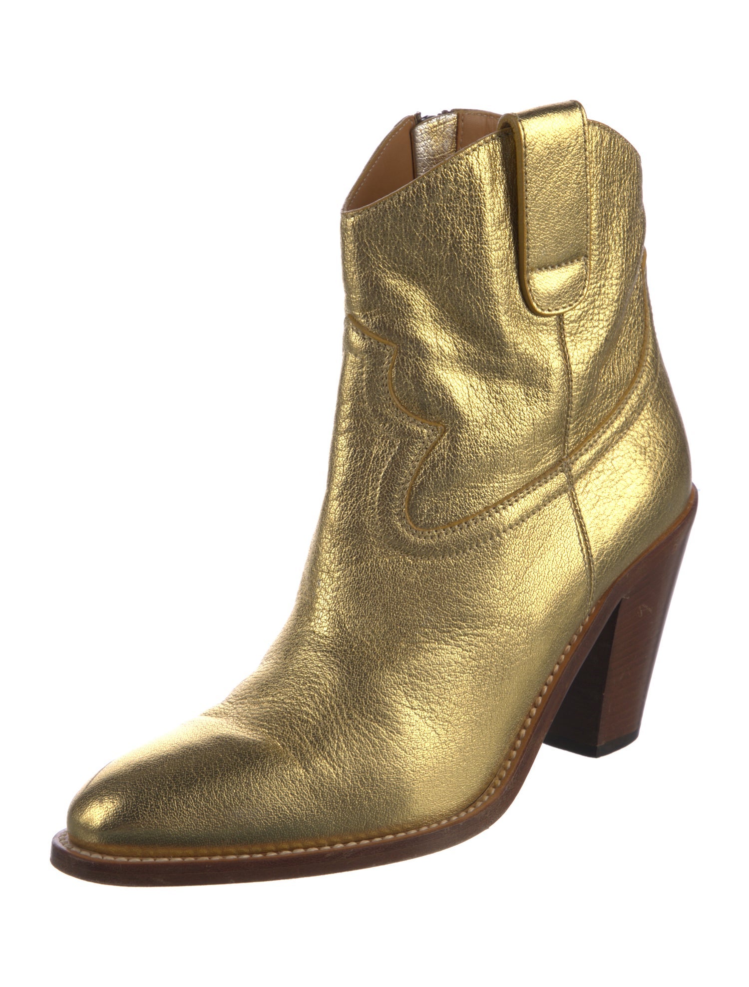 Saint Laurent Leather Western Boots