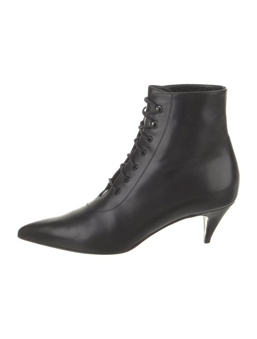 Saint Laurent Leather Lace-Up Boots