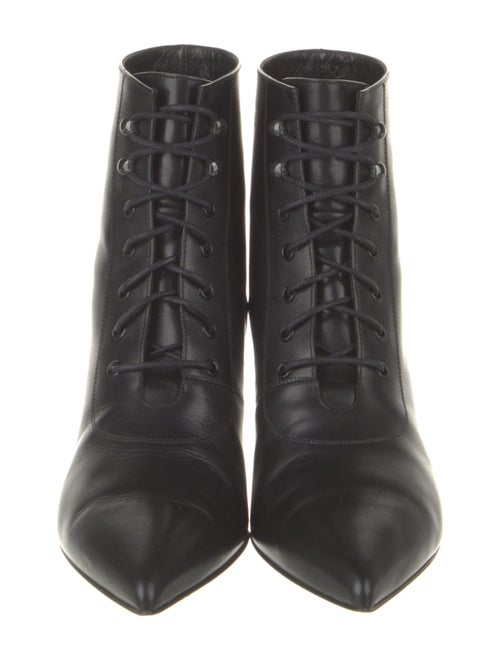 Saint Laurent Leather Lace-Up Boots