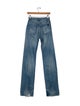 Saint Laurent High-Rise Straight Leg Jeans
