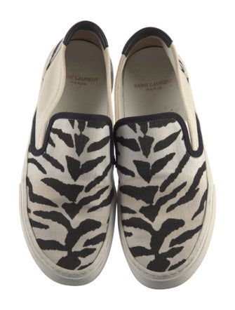 Saint Laurent Canvas Animal Print Sneakers