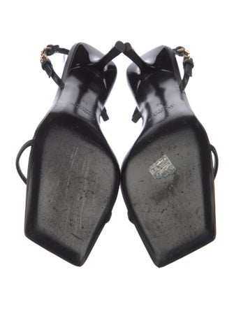 Saint Laurent Leather Slingback Sandals