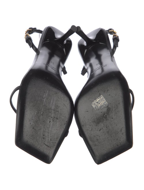 Saint Laurent Leather Slingback Sandals