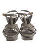 Saint Laurent Patent Leather T-Strap Sandals