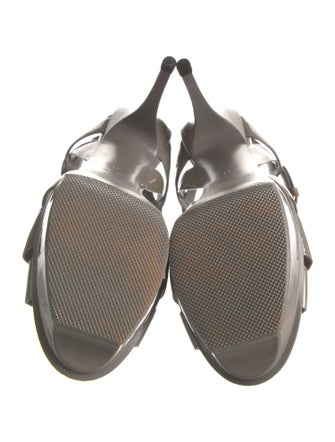 Saint Laurent Patent Leather T-Strap Sandals