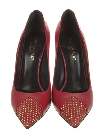 Saint Laurent Leather Studded Accents Pumps