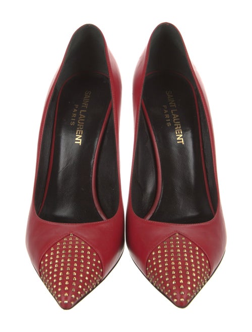Saint Laurent Leather Studded Accents Pumps
