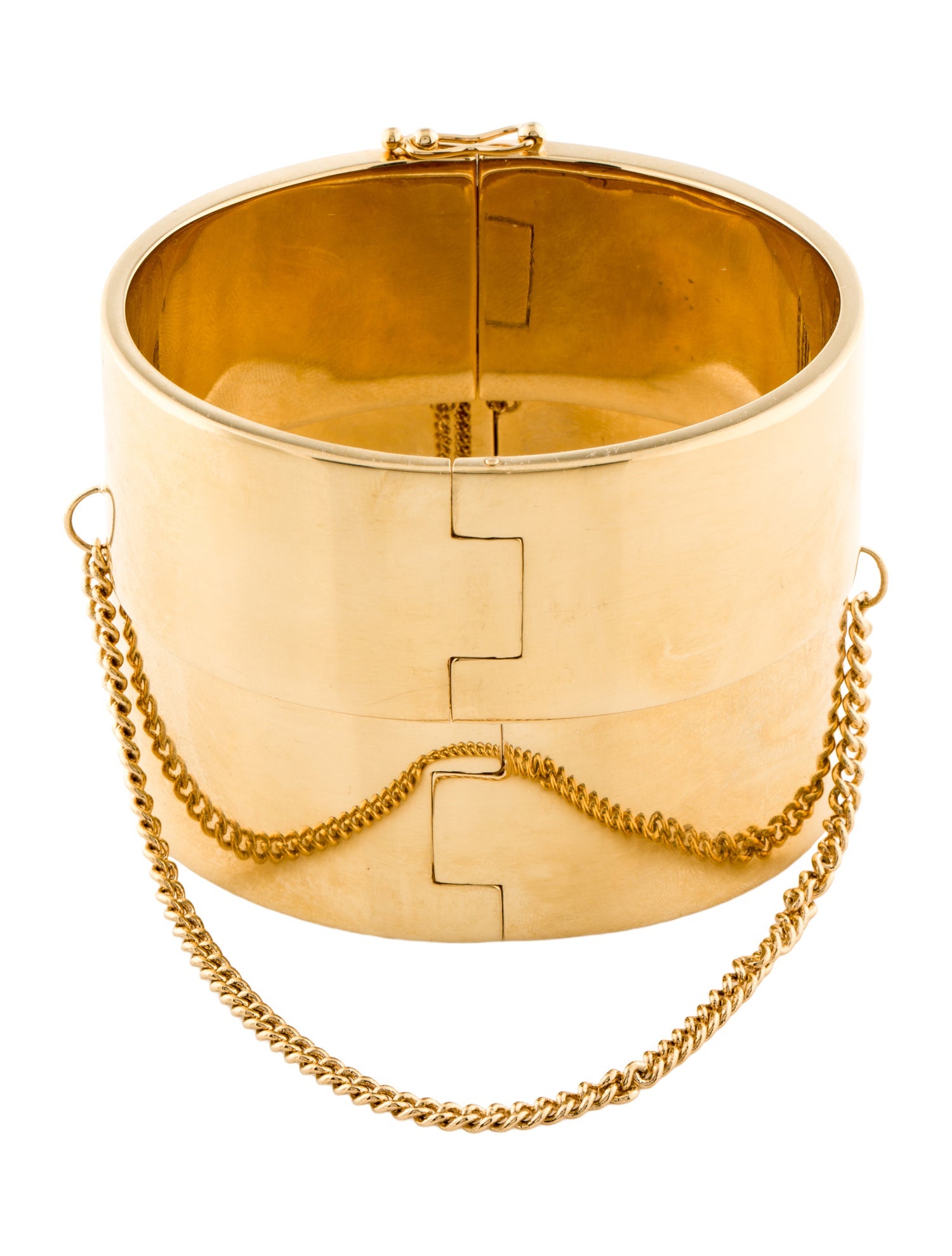 Saint Laurent Large Double Chain Handcuff Bracelet