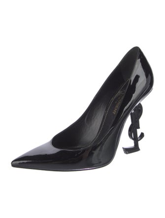 Saint Laurent Signature Logo Patent Leather Pumps