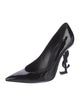 Saint Laurent Signature Logo Patent Leather Pumps