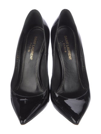Saint Laurent Signature Logo Patent Leather Pumps