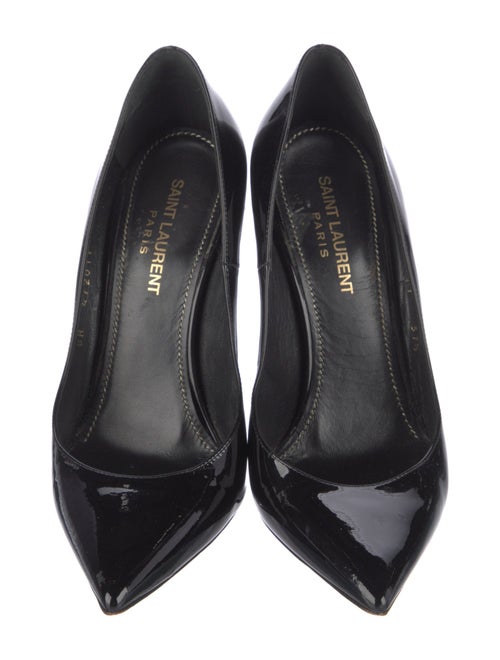 Saint Laurent Signature Logo Patent Leather Pumps