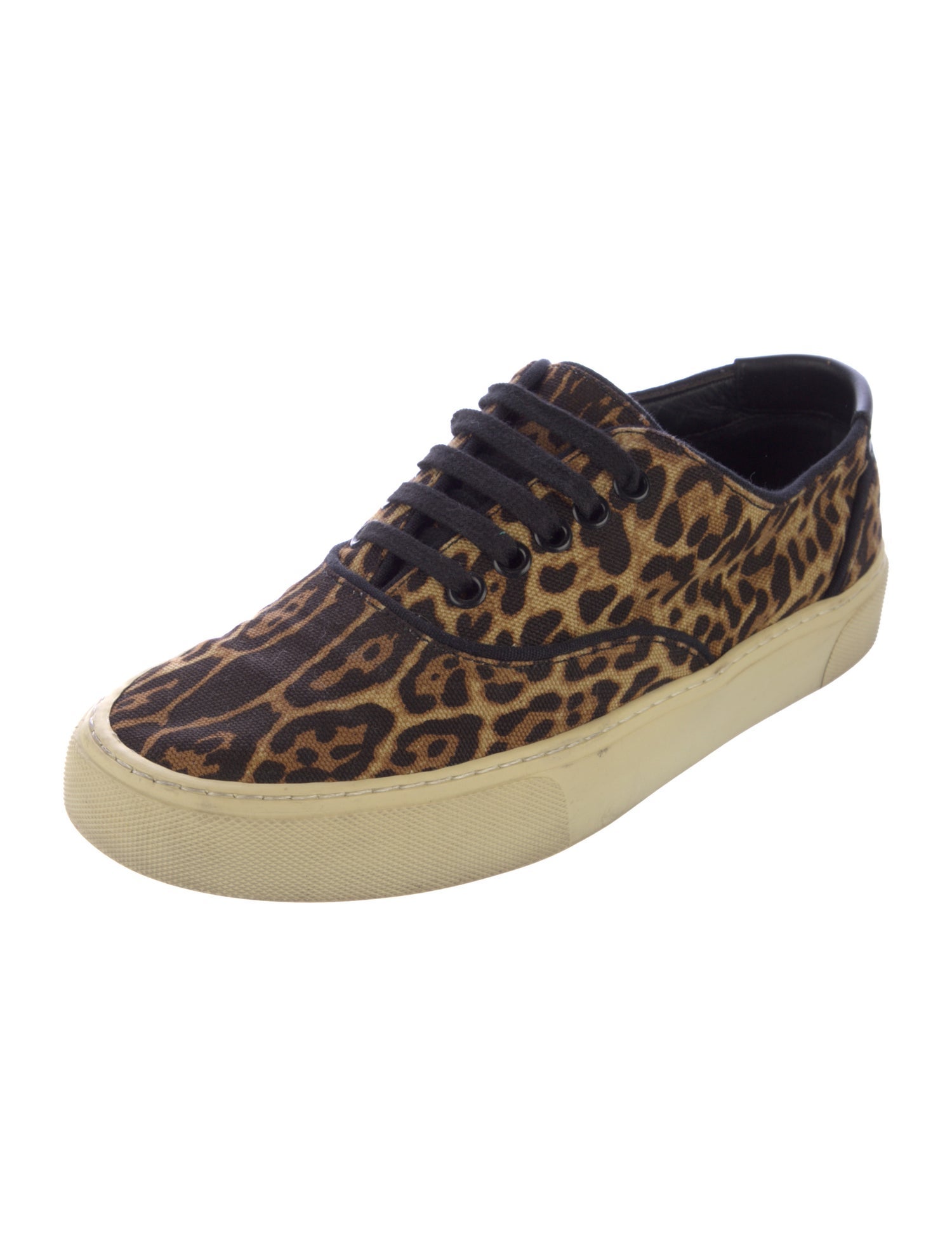 Saint Laurent Canvas Animal Print Sneakers