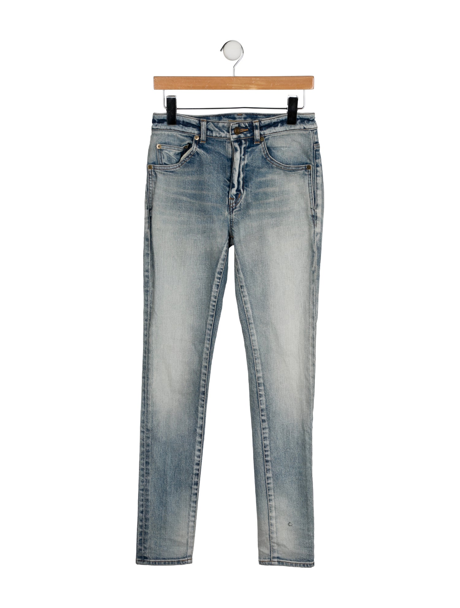 Saint Laurent Mid-Rise Skinny Leg Jeans