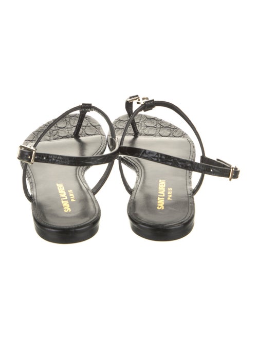Saint Laurent Leather T-Strap Sandals