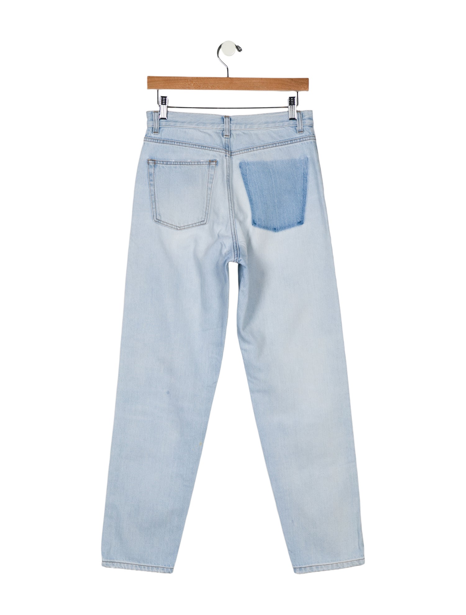 Saint Laurent High-Rise Straight Leg Jeans