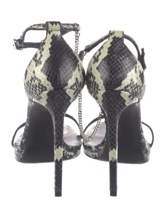 Saint Laurent Snakeskin Animal Print Sandals