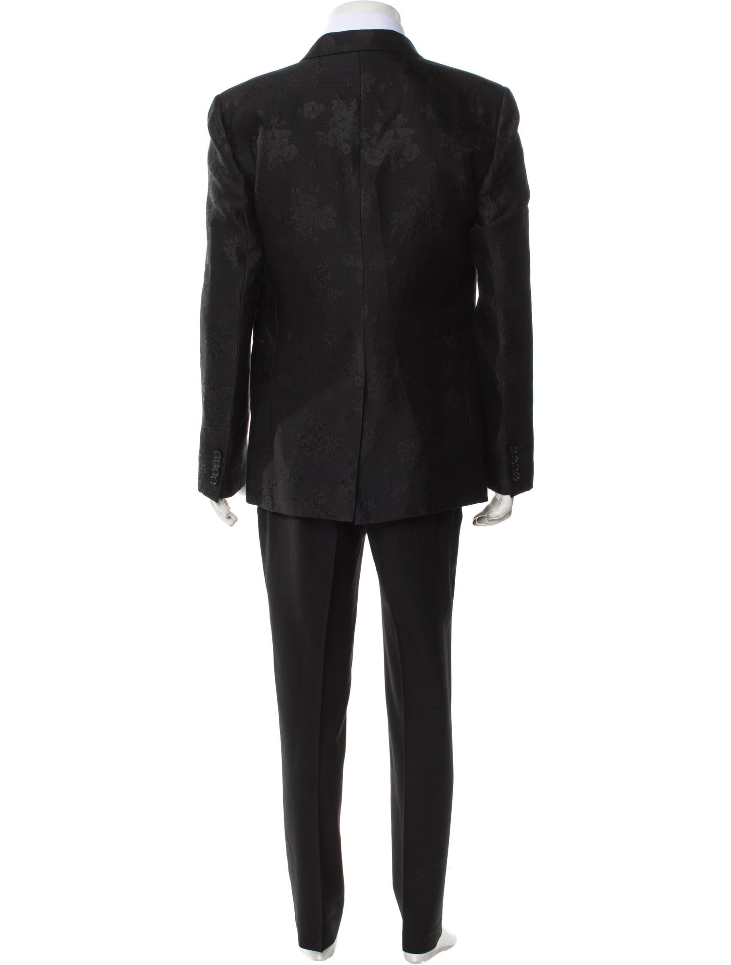 Saint Laurent Wool Floral Print Two-Piece Suit