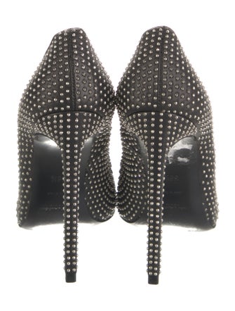Saint Laurent Leather Polka Dot Print Pumps
