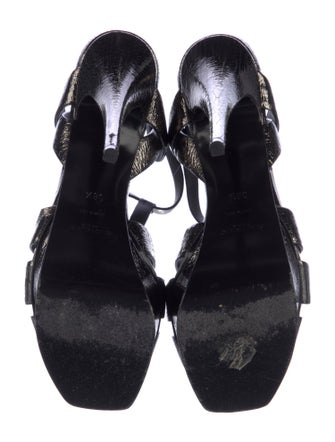 Saint Laurent Leather T-Strap Sandals
