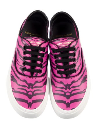 Saint Laurent Leather Printed Sneakers