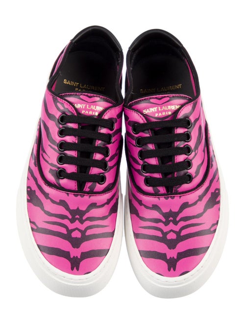 Saint Laurent Leather Printed Sneakers