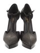 Saint Laurent Leather Studded Accents T-Strap Pumps