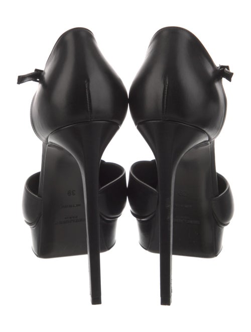 Saint Laurent Leather Studded Accents T-Strap Pumps