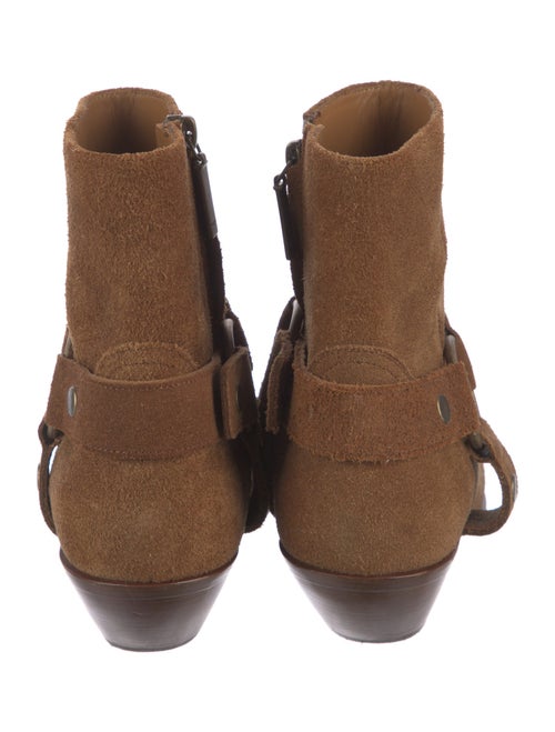 Saint Laurent Suede Moto Boots