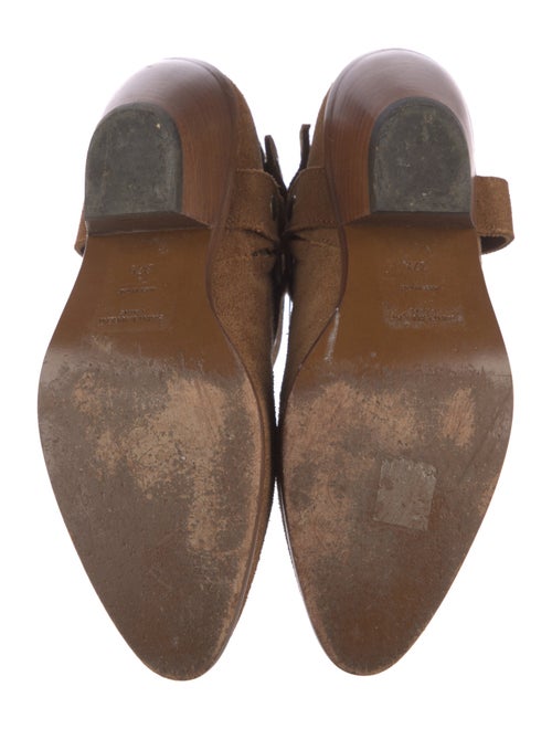 Saint Laurent Suede Moto Boots