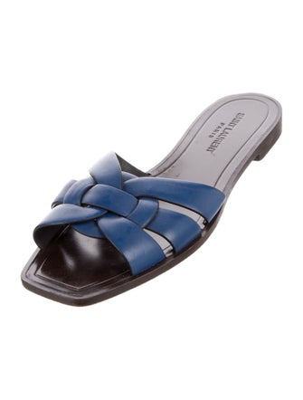 Saint Laurent Leather Slides