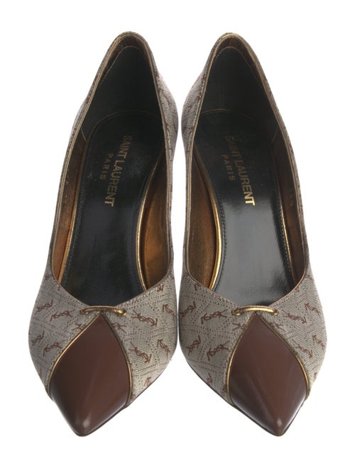 Saint Laurent Canvas Printed Pumps