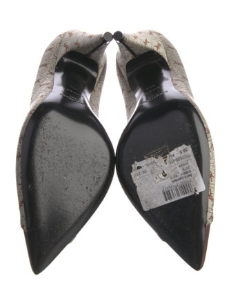 Saint Laurent Canvas Printed Pumps