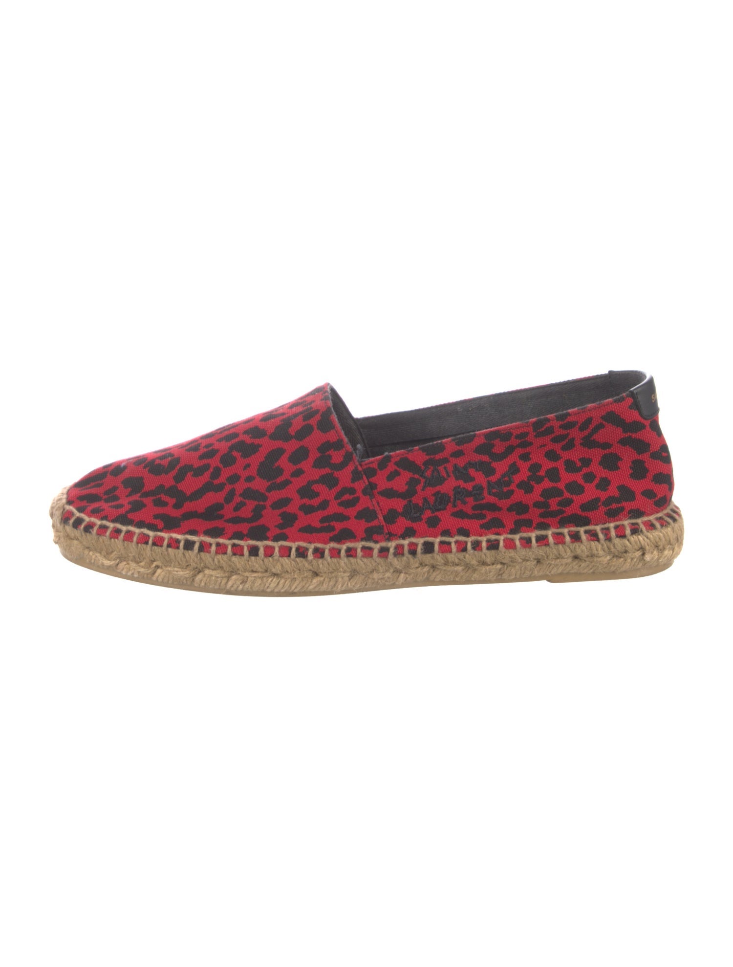 Saint Laurent Canvas Animal Print Espadrilles