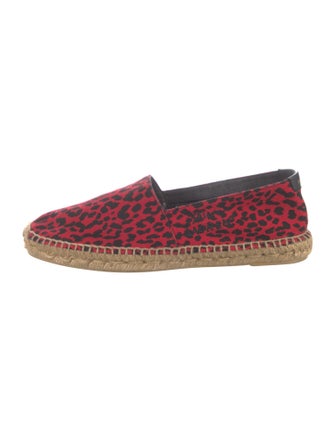Saint Laurent Canvas Animal Print Espadrilles