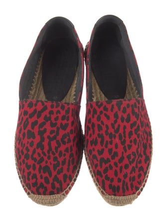 Saint Laurent Canvas Animal Print Espadrilles