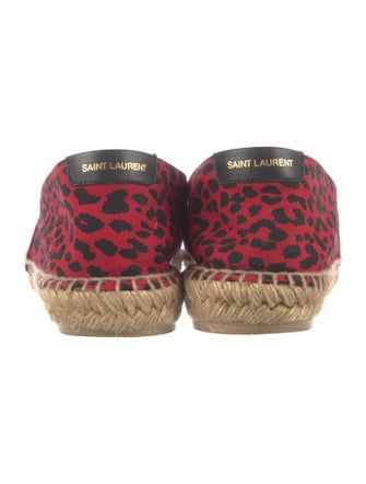 Saint Laurent Canvas Animal Print Espadrilles