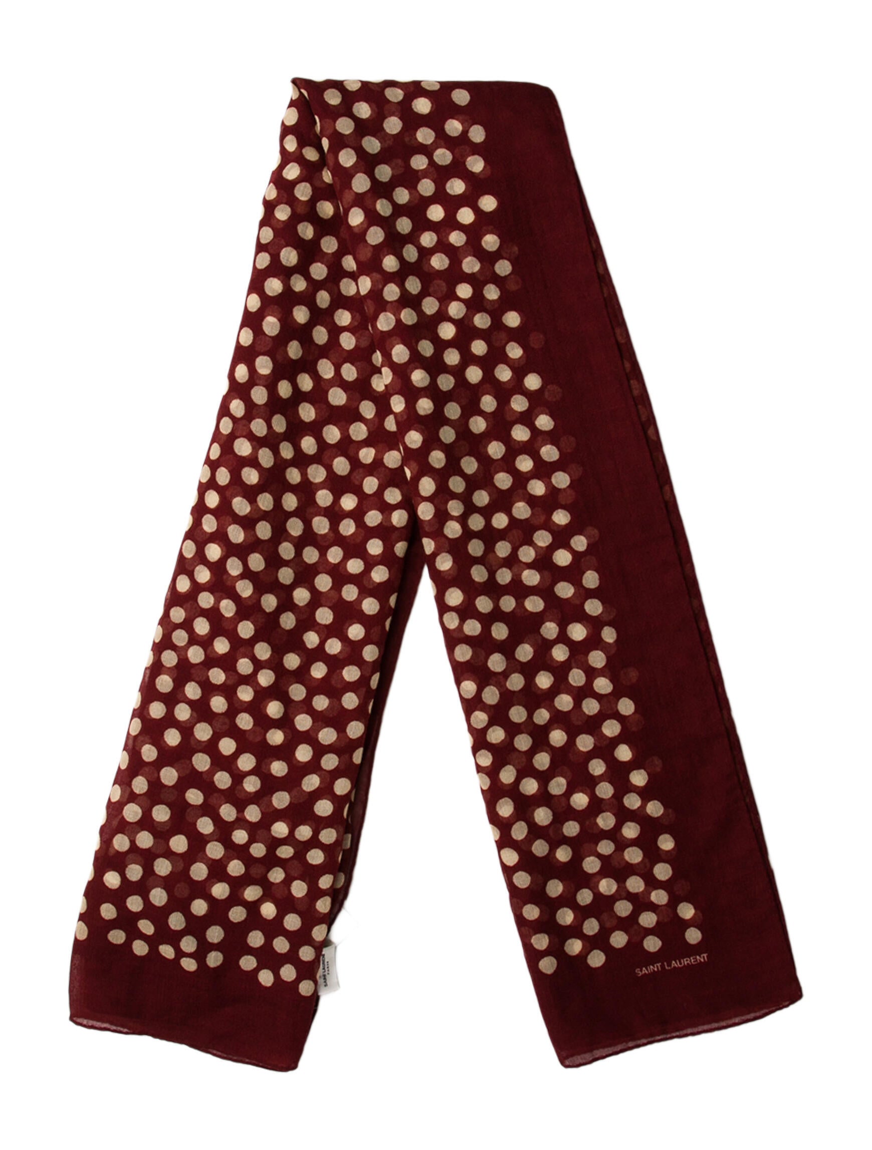 Saint Laurent Wool Floral Print Scarf