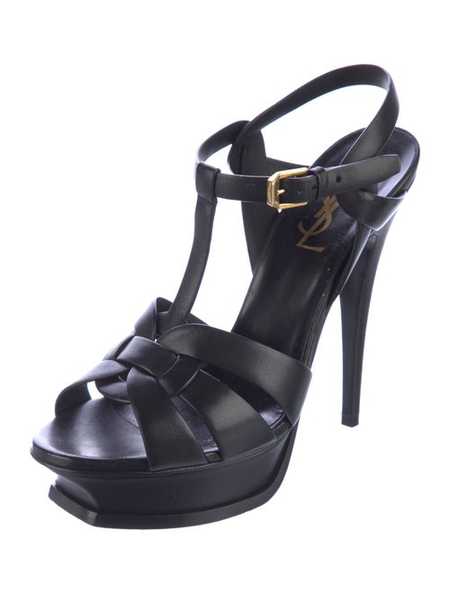 Saint Laurent Leather T-Strap Sandals